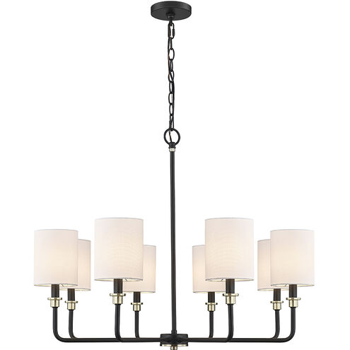 Chelsea 8 Light 31.75 inch Matte Black/Modern Gold Chandelier Ceiling Light